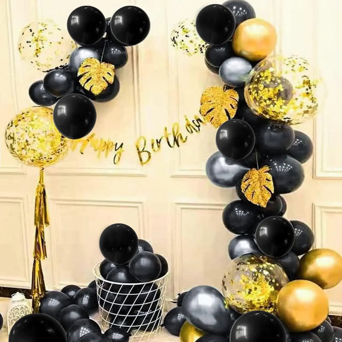 Black 12-Inch Latex Balloons, 5–100 Pack