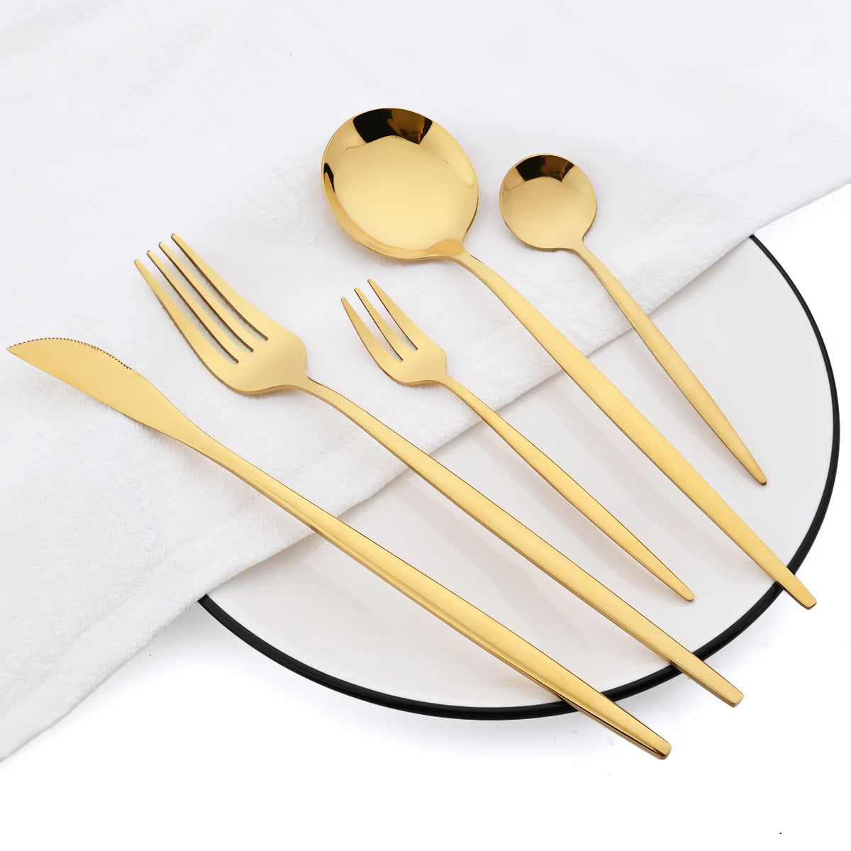 JAOER Stainless Steel Flatware — 48 Pieces