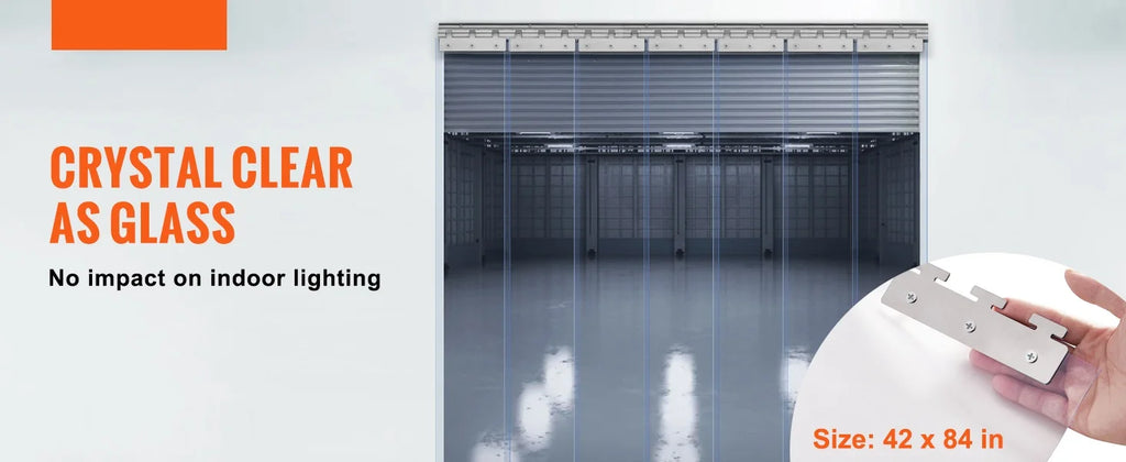 SucceBuy 84" x 42" Clear PVC Strip Door Curtain