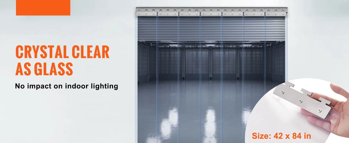 SucceBuy 84" x 42" Clear PVC Strip Door Curtain