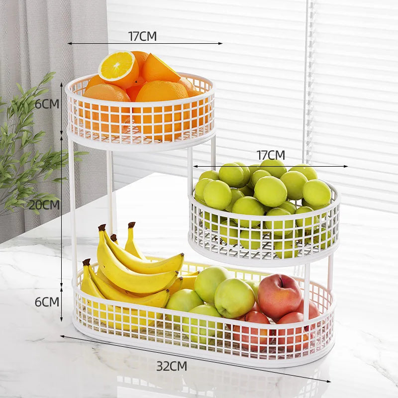 Stainless Steel Tiered Fruit Basket