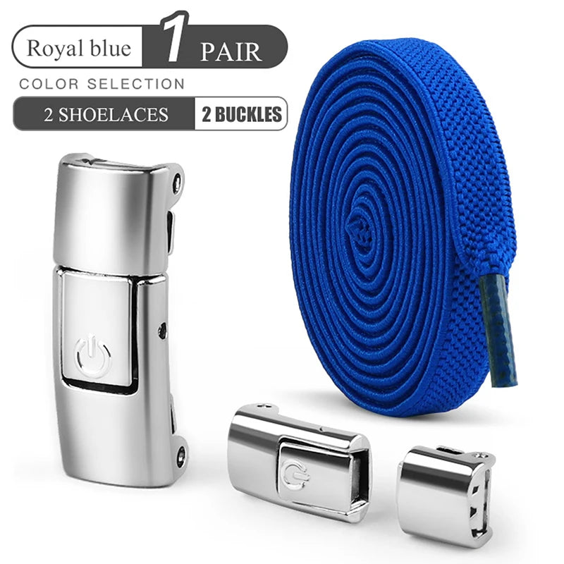 No-Tie Elastic Shoelaces with Press Locks – 8 mm