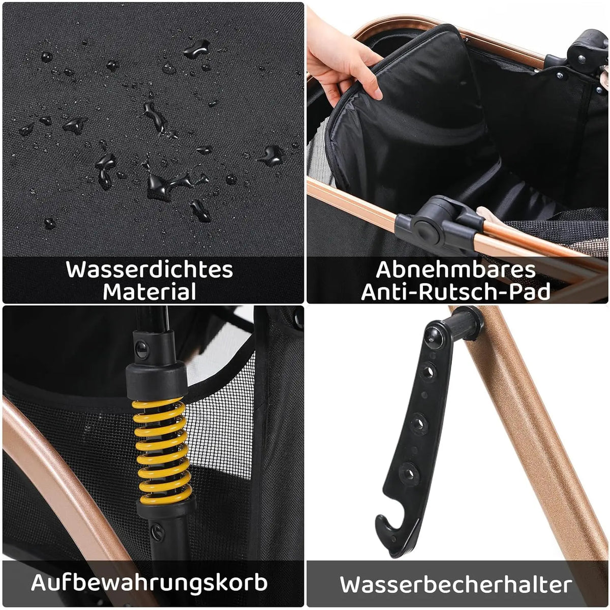 Two-in-One Folding Pet Stroller & Carrier