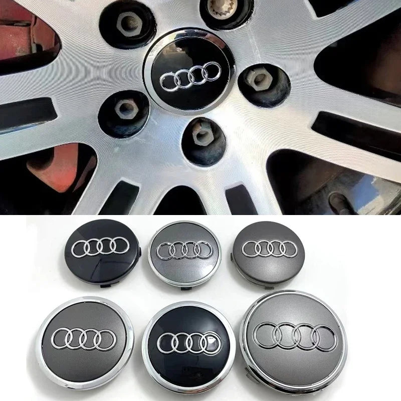 Replacement Wheel Center Caps – Set of 4, 60–77 mm Options