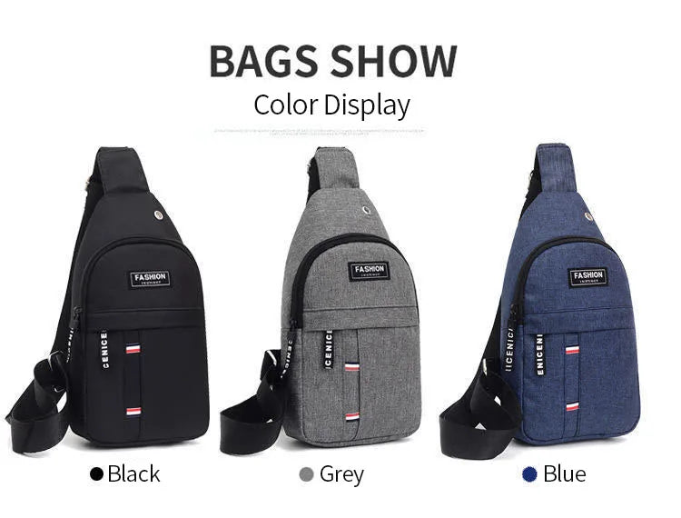 Men’s Nylon Waist Bag with Adjustable Strap
