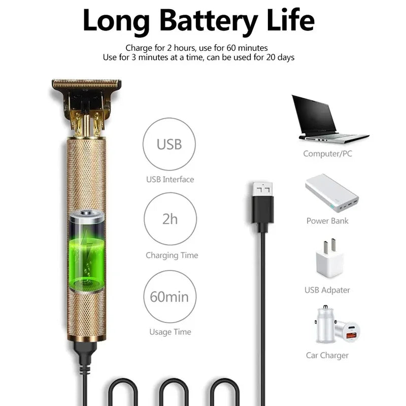 T9 Rechargeable Hair Trimmer – Vintage Style
