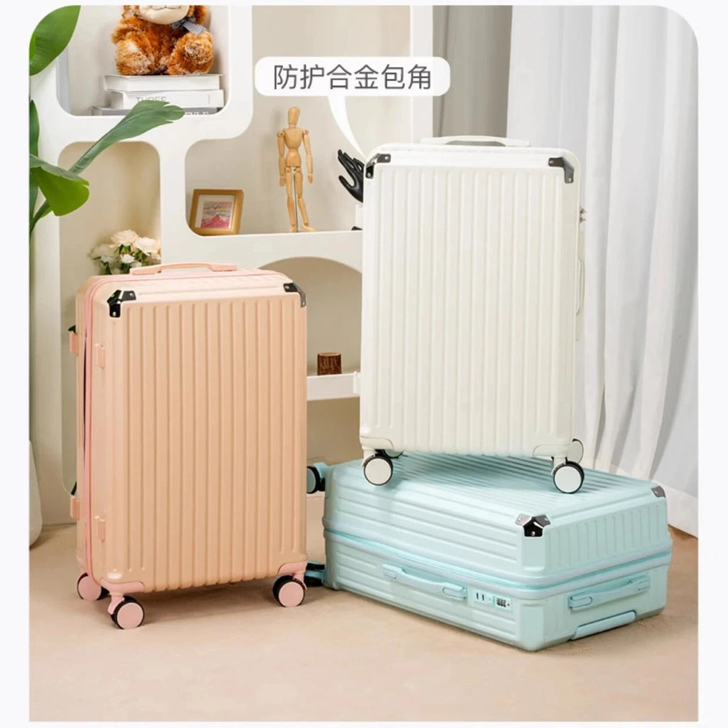Luggage 2025 New Style 20inch Boarding Small Trolley Suitcase Male Password Leather Suitcase 24 Strong Durable Whispering Desires Shoppe