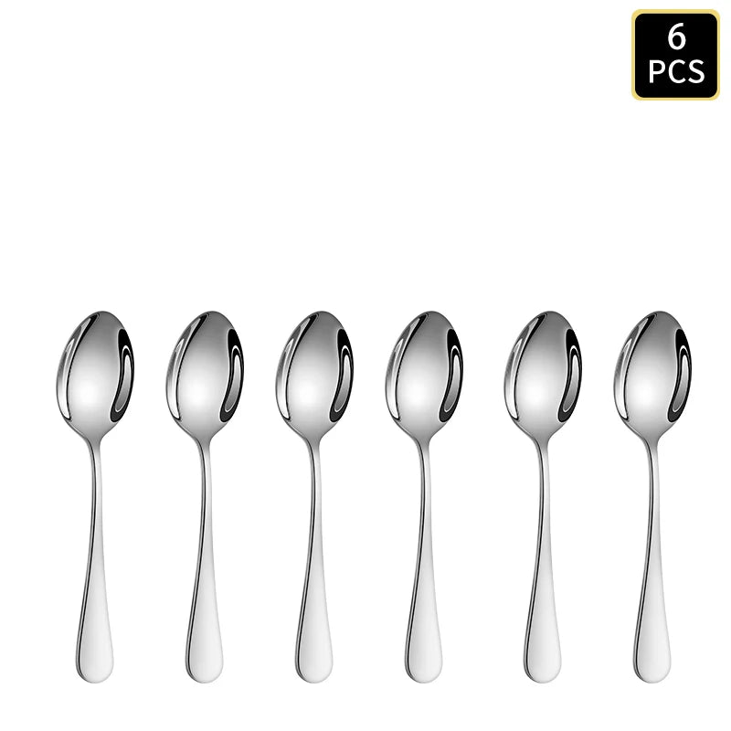 Round-Handle Stainless Steel Flatware, Assorted Packs