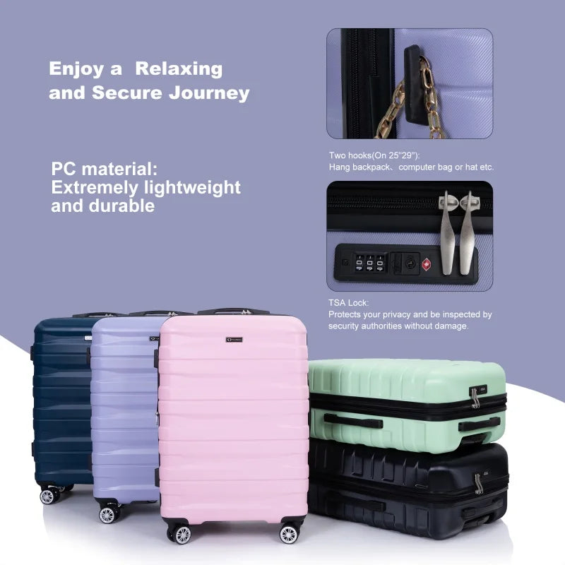 Five-Piece Hardshell Luggage & Travel Bag Set