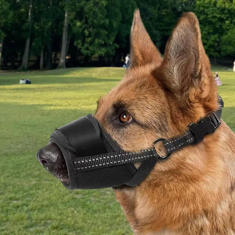 Large Dog Muzzle Adjustable Straps Breathable Soft Muzzle For Dog Biting Prevention Anti-Chaos Large Pet Anti-barking Muzzle Whispering Desires Shoppe