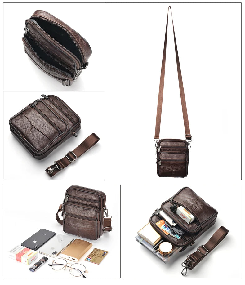Men's Leather Crossbody Bag