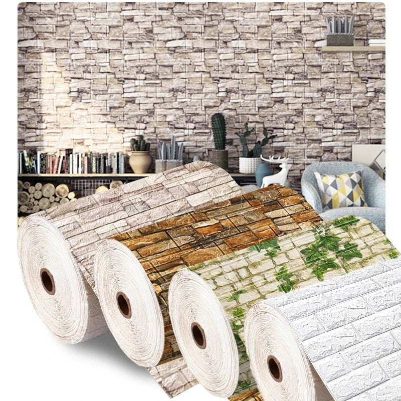 3D Self-Adhesive Foam Brick Wall Panels