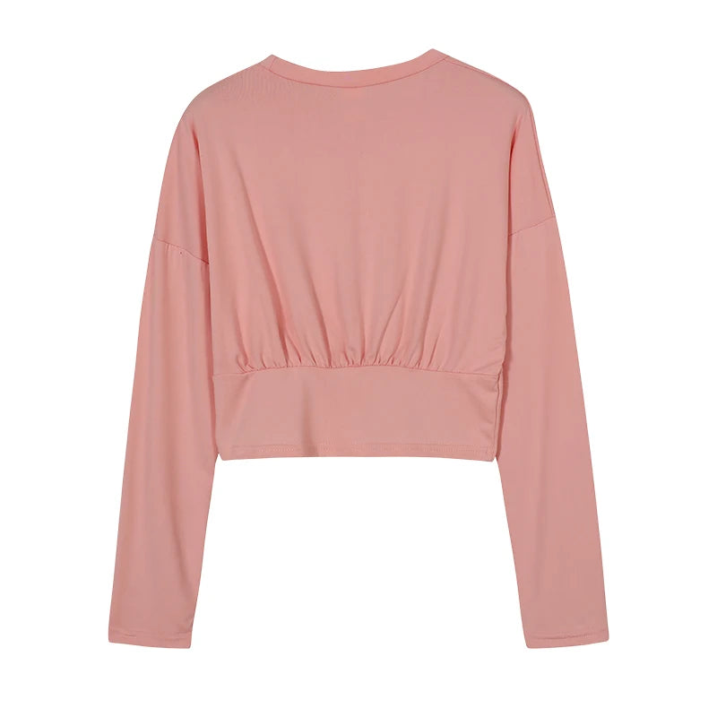 Women's Solid-Color Two-Piece Casual Outfit