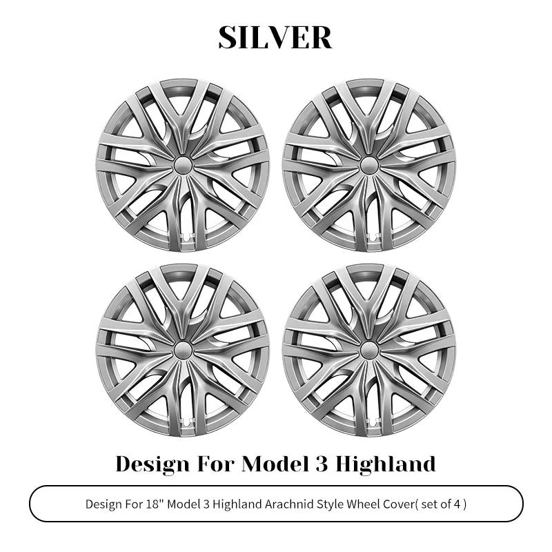 TSLLUG 18-Inch Wheel Covers for Tesla Model 3 Highland – Set of 4