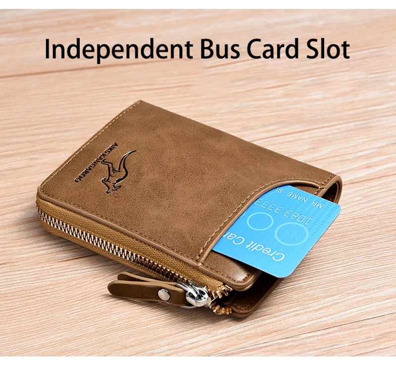 Men's Zipper Wallet & Card Holder
