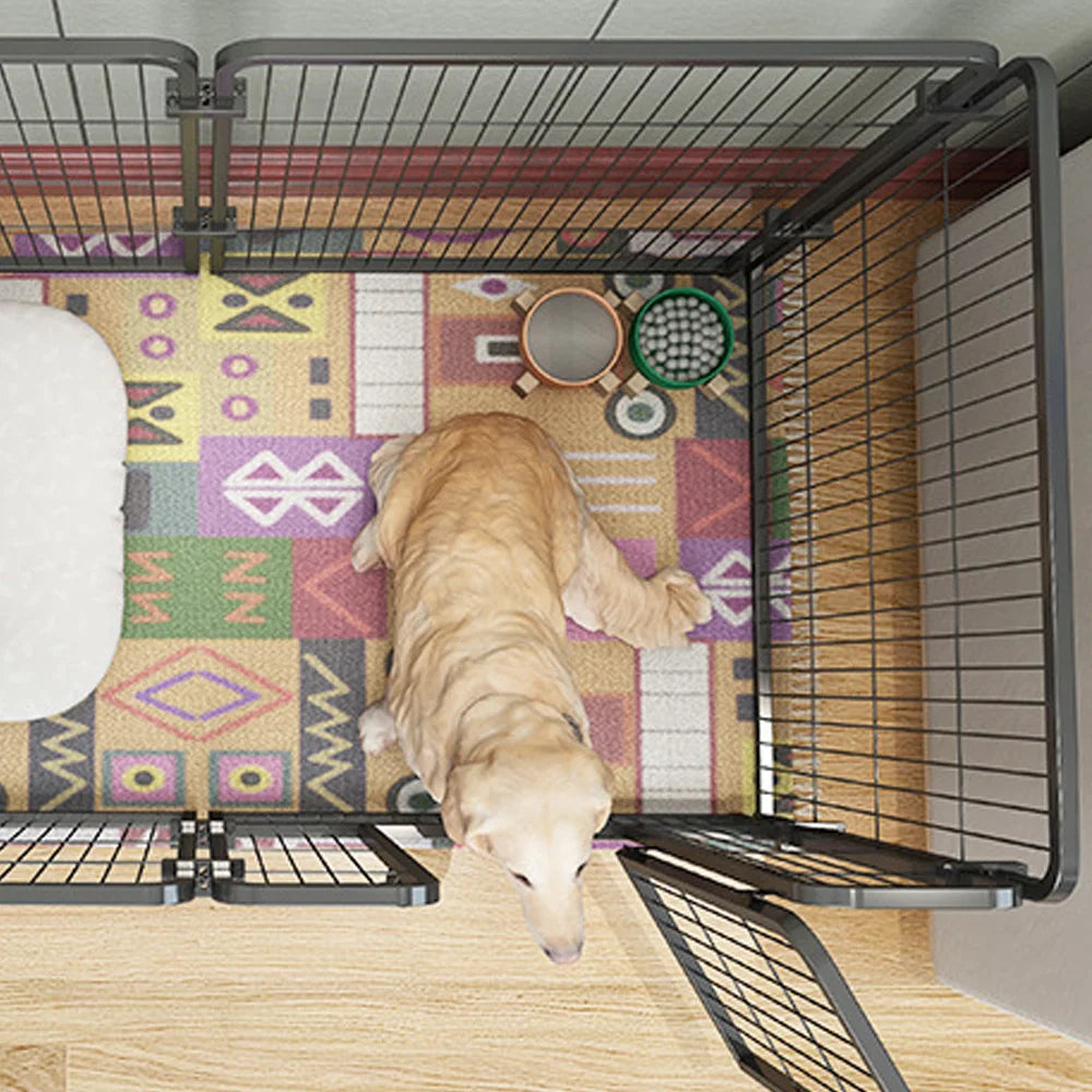 60x60cm/70x80cm 6 Panels Dog Fence Playpen Foldable Puppy Exercise Kennel Teddy Animal Escape Barrier Heavy Duty Cage for Dog Cat Rabbit Pet Whispering Desires Shoppe