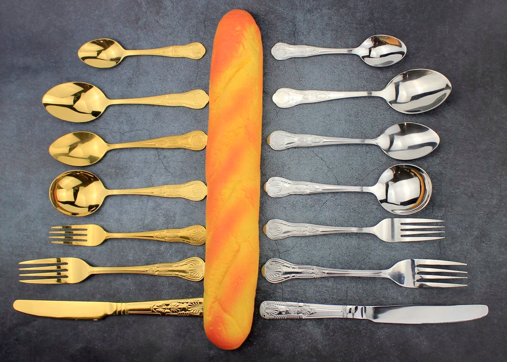 LUCF Vintage-Style Stainless Steel Flatware