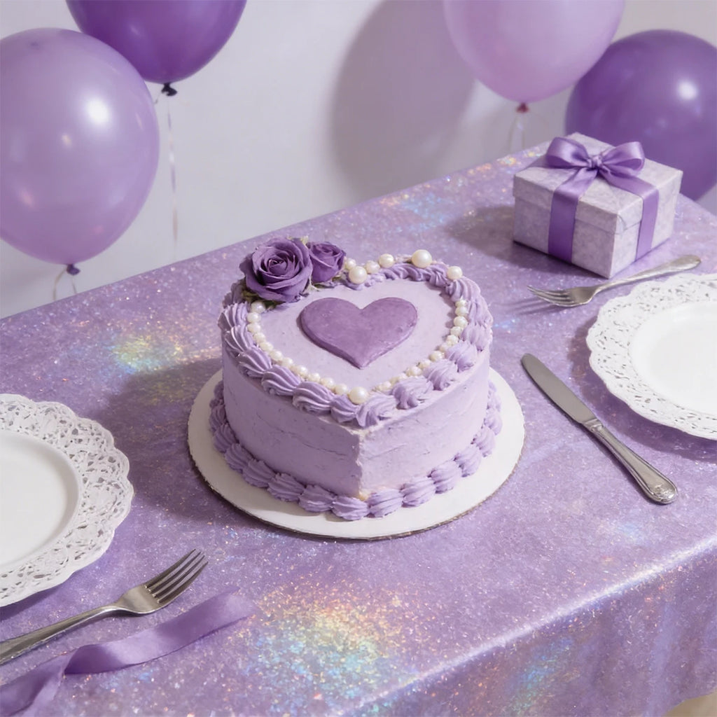 Metallic-Look Rectangular Party Tablecloth