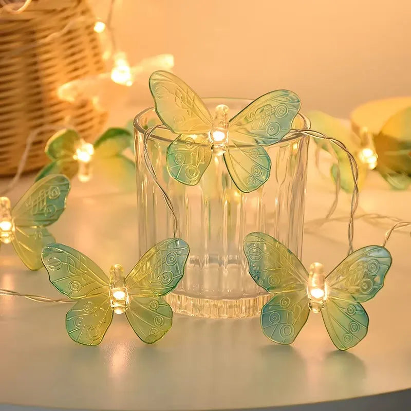 Butterfly LED String Lights, USB & Battery Options