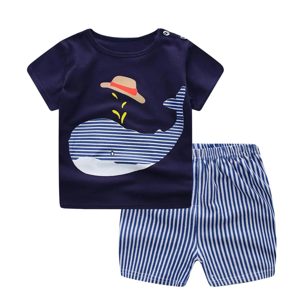 Baby Cotton T-Shirt and Shorts Set