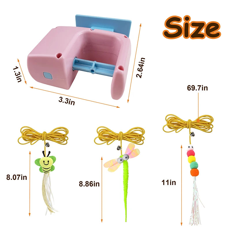 BOOTEELY Rechargeable Hanging Retractable Cat Toy