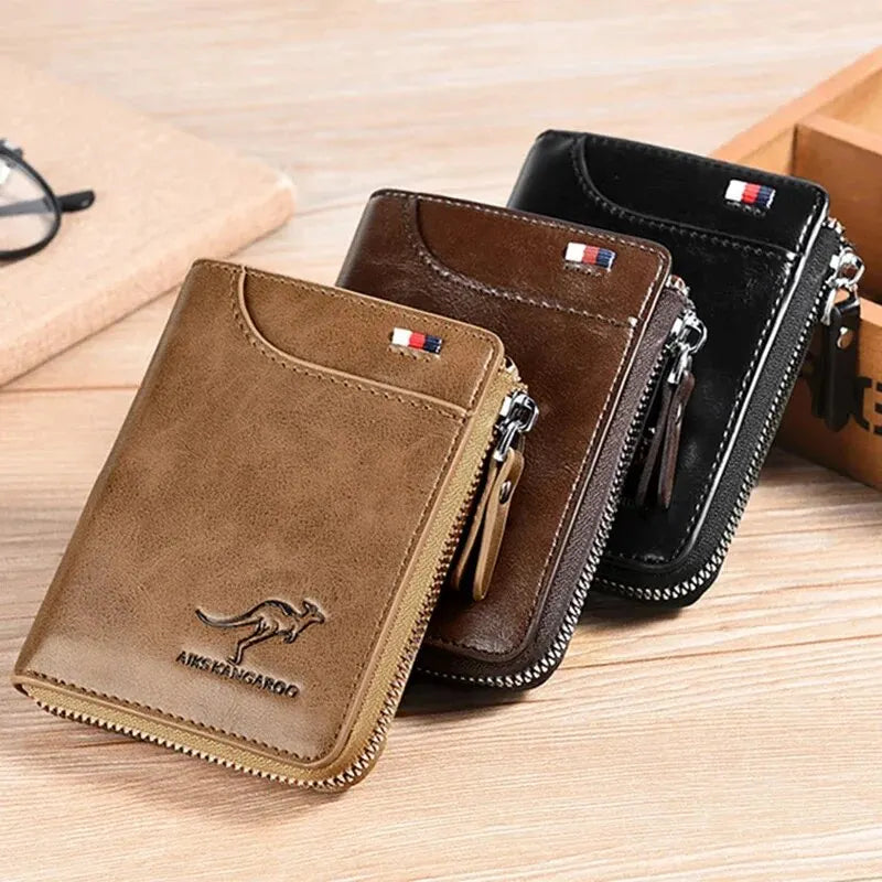 Men's Zipper Wallet & Card Holder