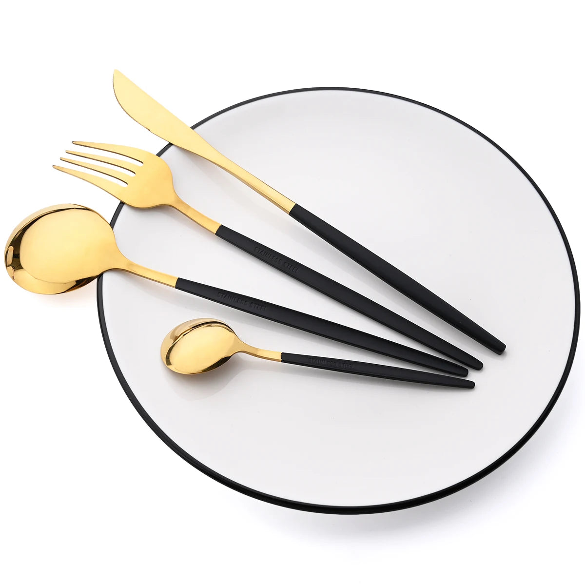 JAOER Stainless Steel Flatware — 48 Pieces