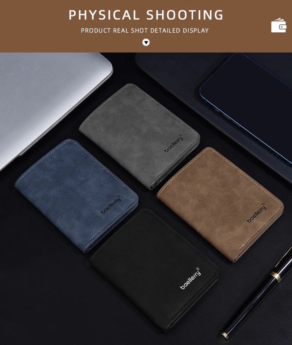 Baellerry Men's PU Wallet with Money Clip