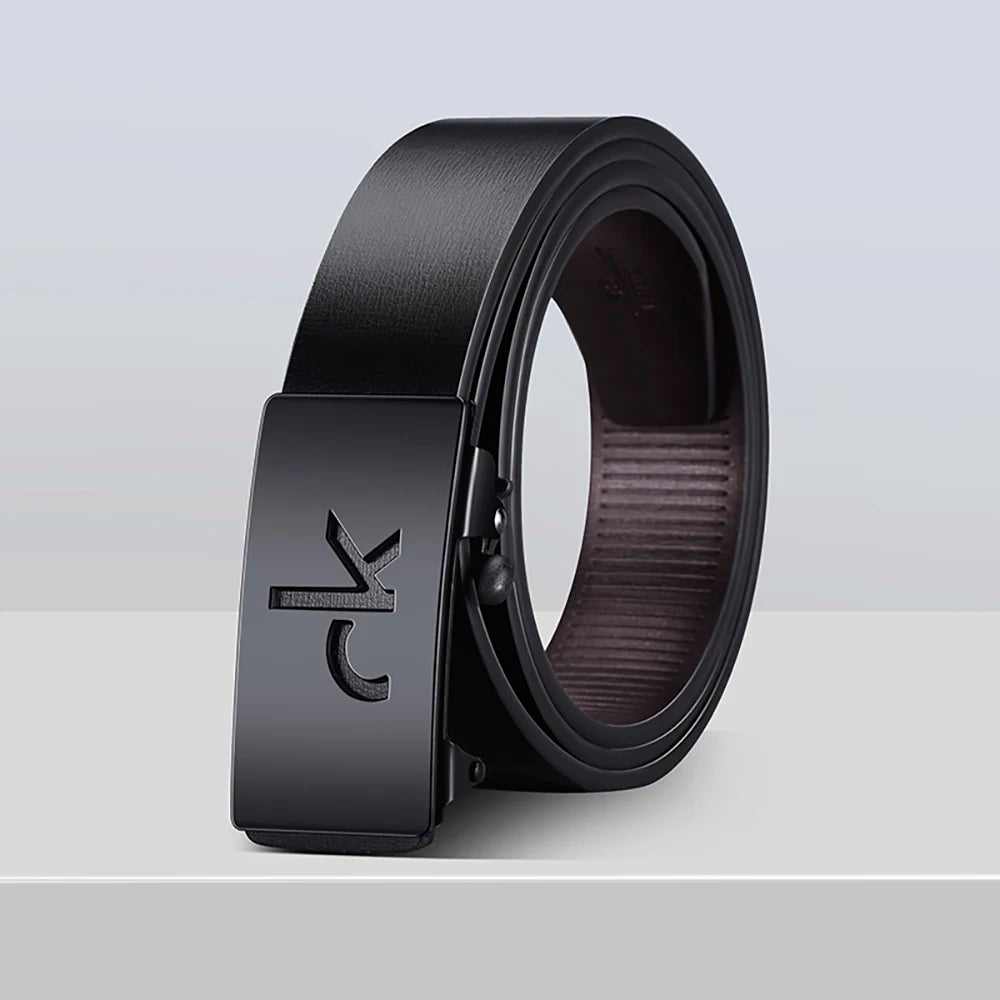 Men's Casual PU Belt with Automatic Buckle