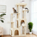 61" Cat Tree with Two Condos & Seven Scratching Posts