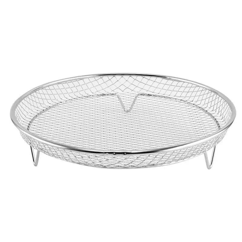 Round Stainless Steel Air Fryer Rack with Feet