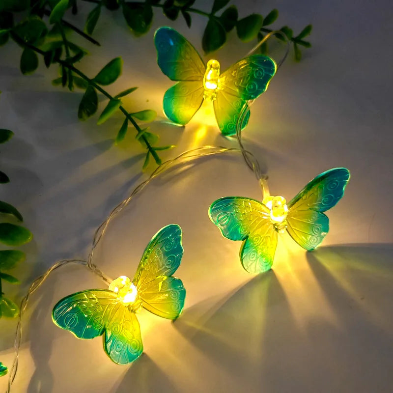 Butterfly LED String Lights, USB & Battery Options