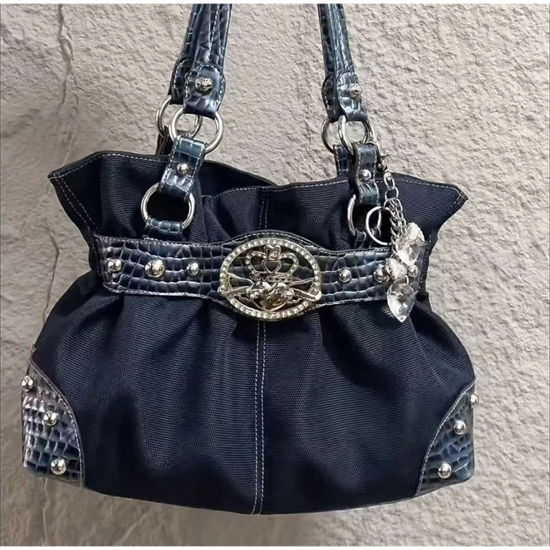 Women's Y2K Studded Shoulder Bag