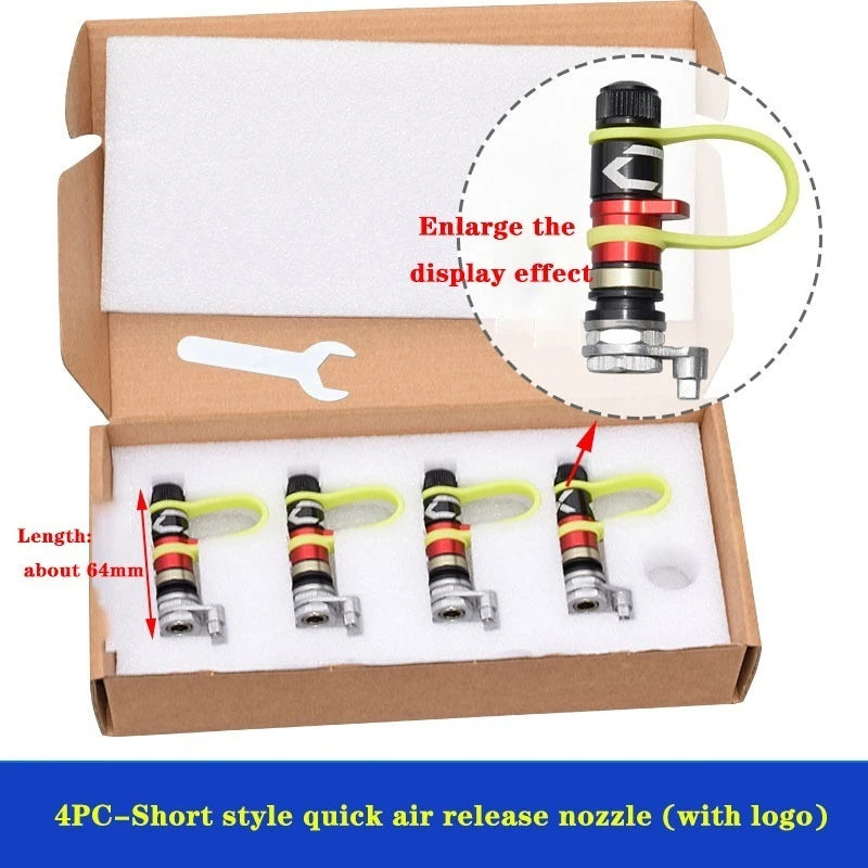 Off-Road Quick-Release Tire Valves – 64 or 73.5 mm