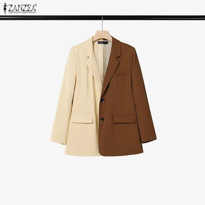 ZANZEA Patchwork Blouse and Pants Set