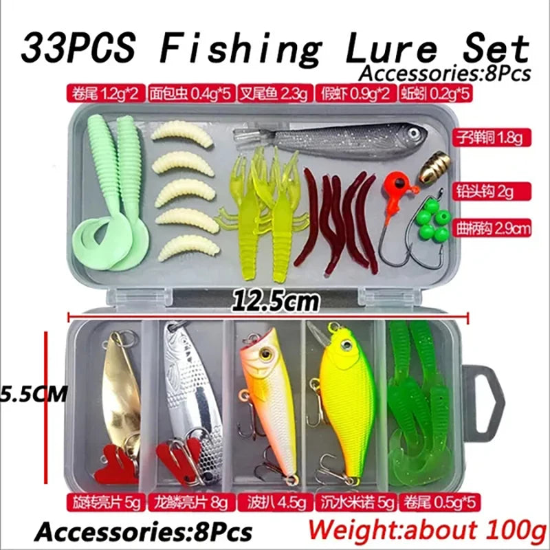 Mixed Fishing Lure & Tackle Box Kit Options
