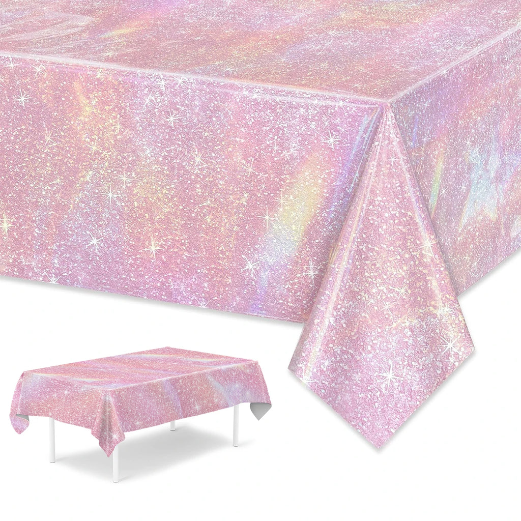Metallic-Look Rectangular Party Tablecloth