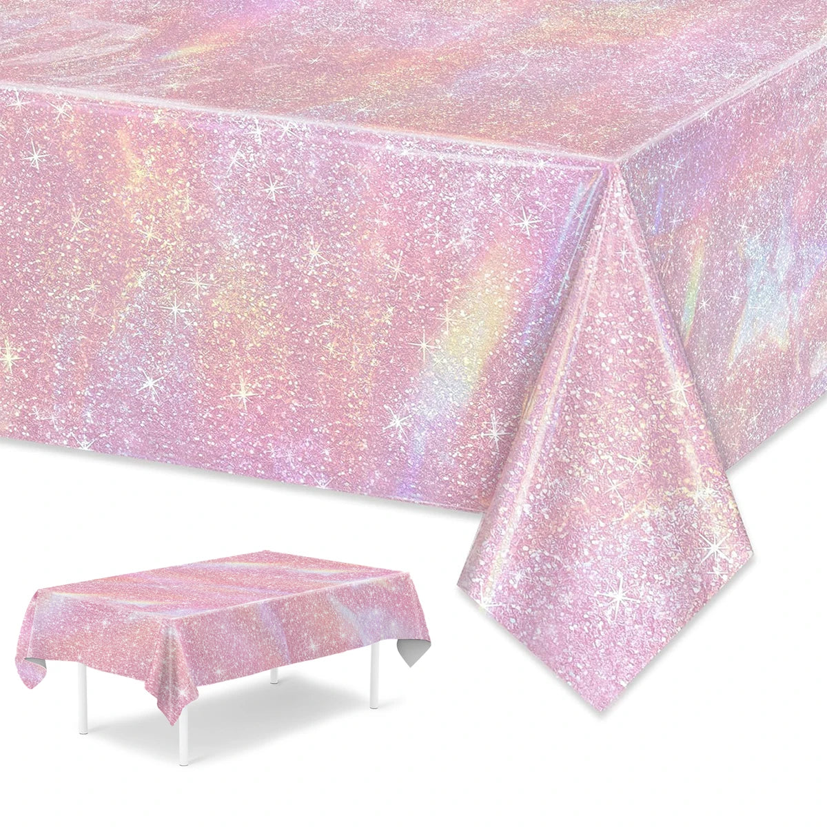 Metallic-Look Rectangular Party Tablecloth