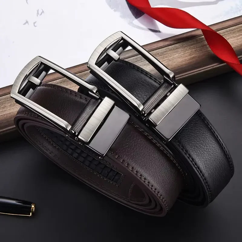 Men's PU Click-Buckle Casual Belt