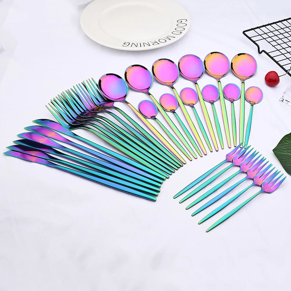 uniturcky Stainless Steel Flatware — 30 Pieces