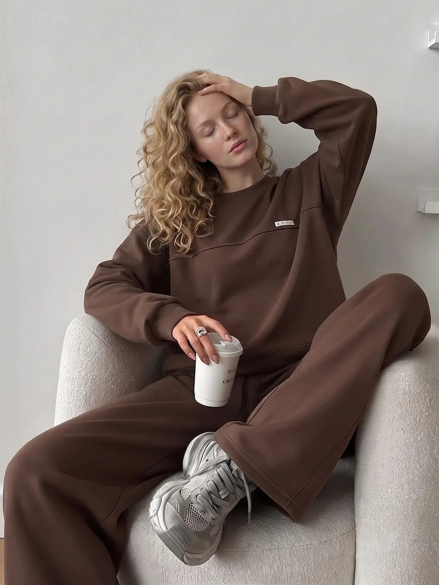 Women's Crewneck Sweatshirt and Pants Set