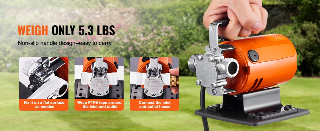 SucceBuy 120V 360 GPH Portable Water Transfer Pump
