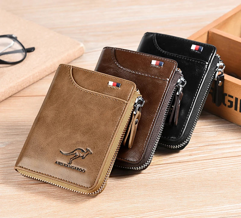 Men's Zipper Wallet & Card Holder