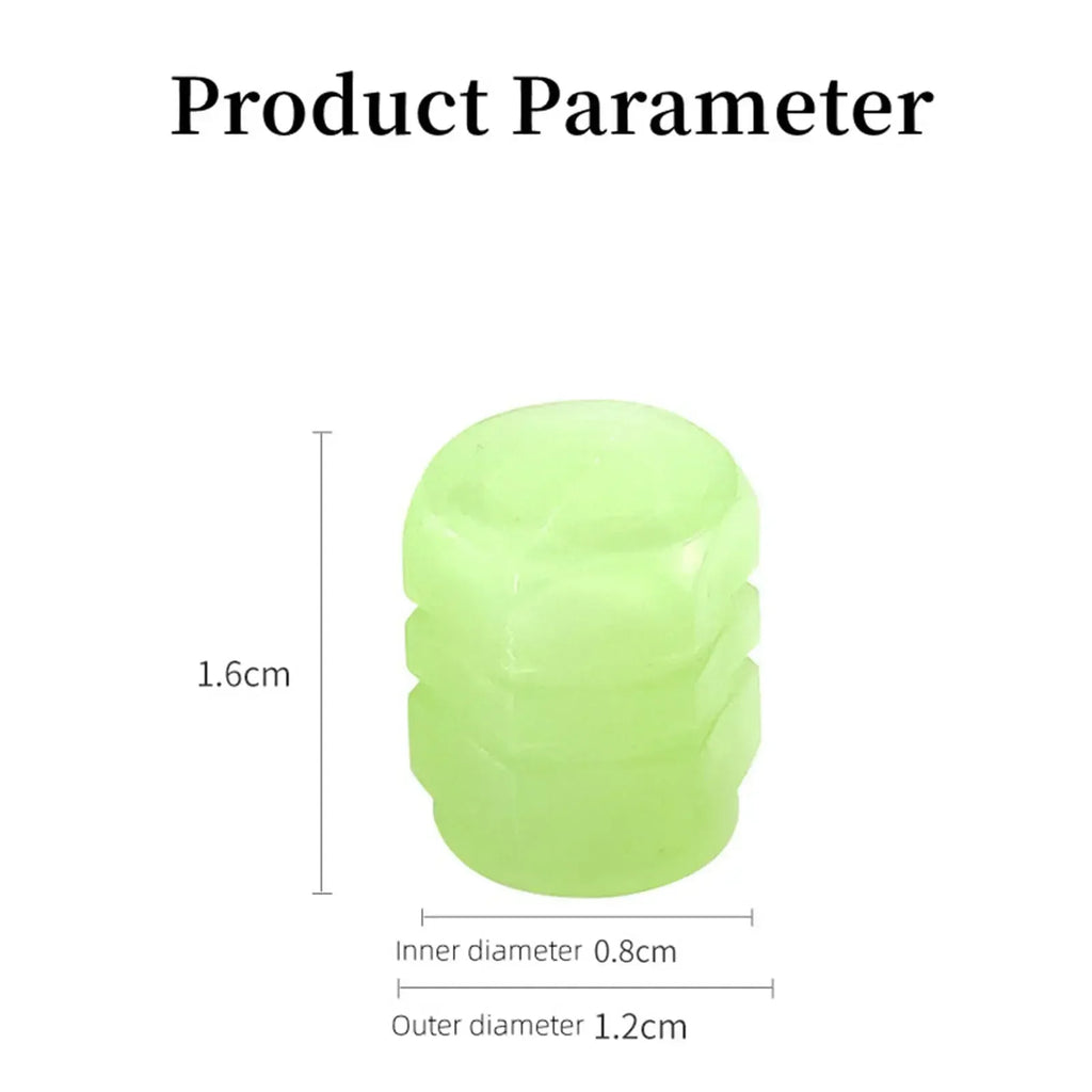Luminous ABS Tire Valve Caps – Set of 4