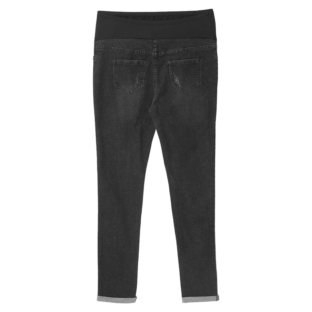 Pregnant Women Jeans High Waist Support Belly Maternity Hip Lifting Elastic Denim Pants Shorts for Daily Work Street Loungewear Whispering Desires Shoppe