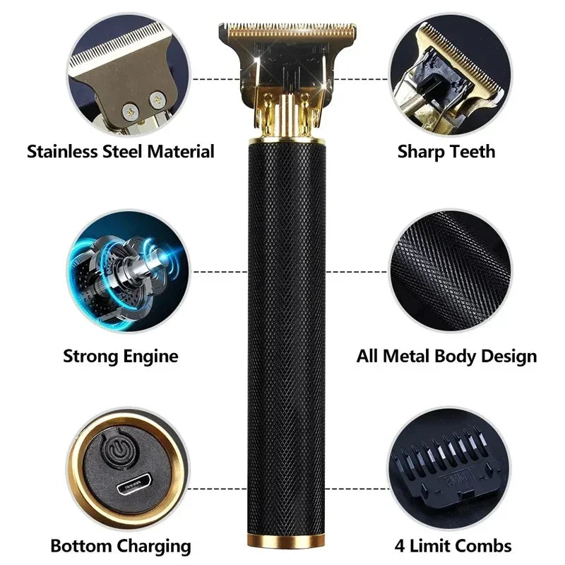 T9 Rechargeable Hair Trimmer – Vintage Style