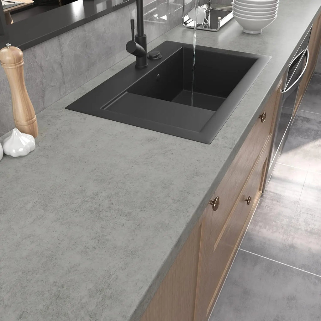 Concrete-Look Self-Adhesive Wallpaper