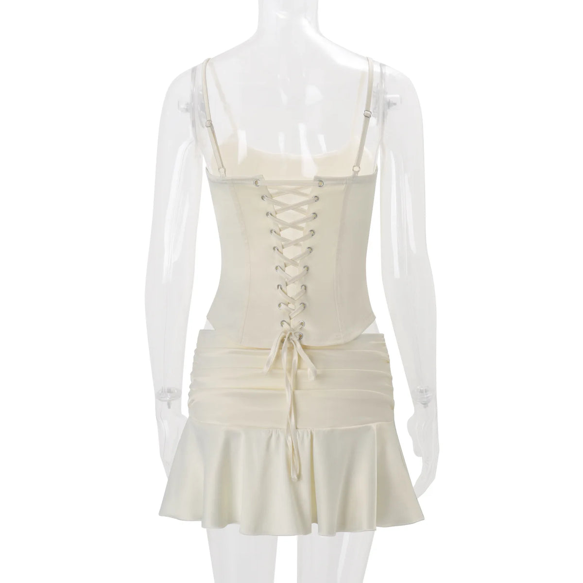 Strap Top & Ruffle Skirt Set
