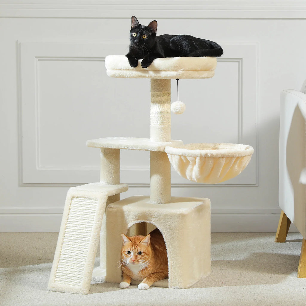 Compact Cat Tree with Removable Perch & Hammock
