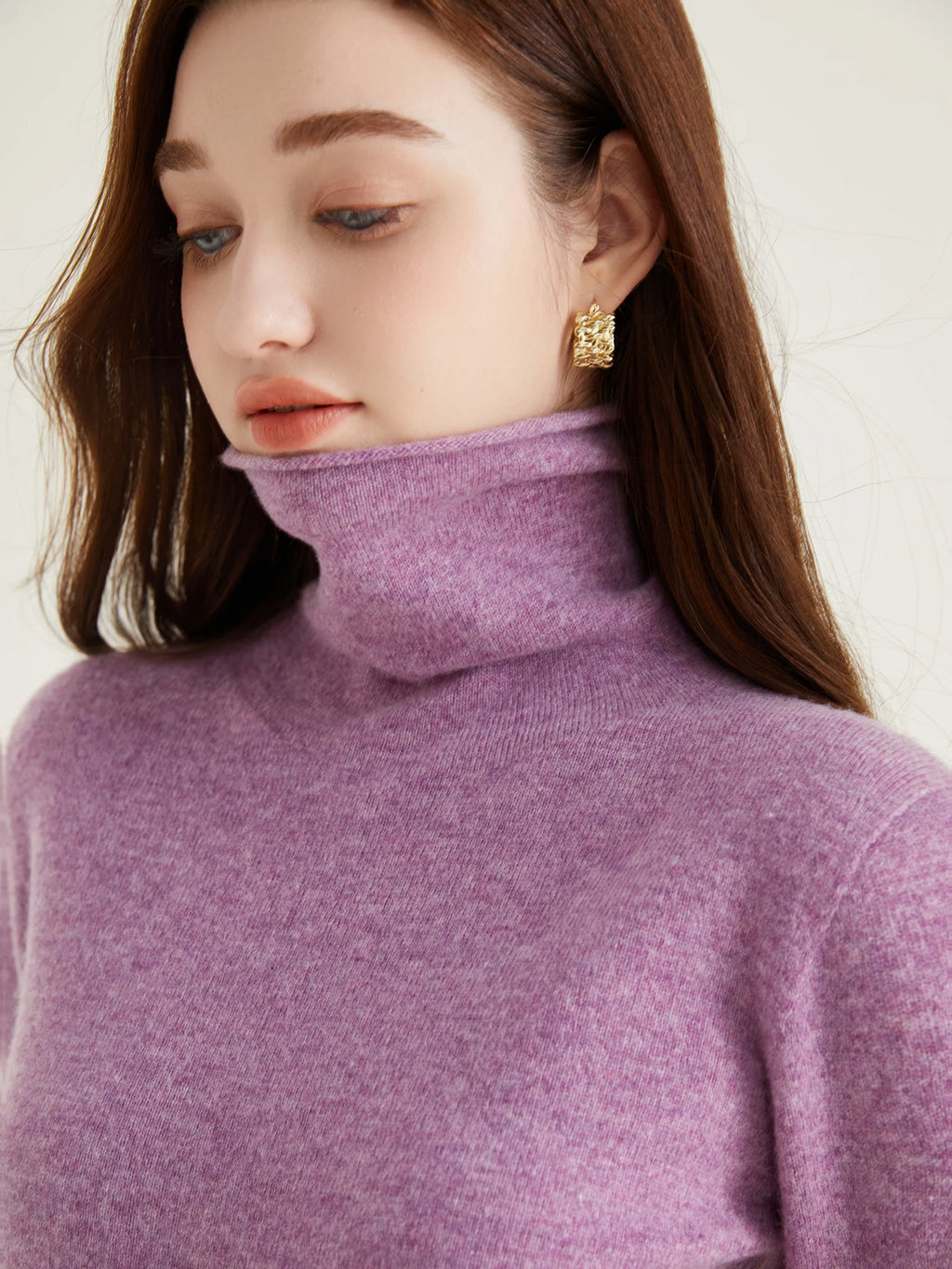 Women's Knit Tops Short Sleeve Fashion Women Sweaters New 100% Merino Wool Knitwears Vintage Sweater Turtleneck Pullover Clothes Dsers